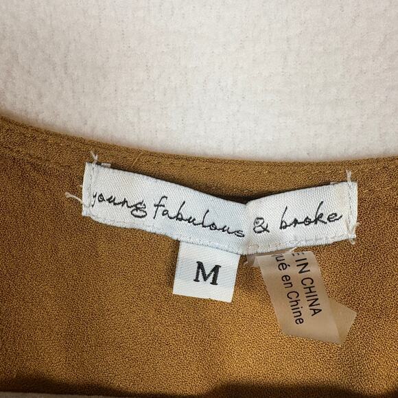 YFB V-Neck Lilly Wrap Maxi Dress Bronze Dolman Young Fabulous & Broke Revolve M - Picture 11 of 16